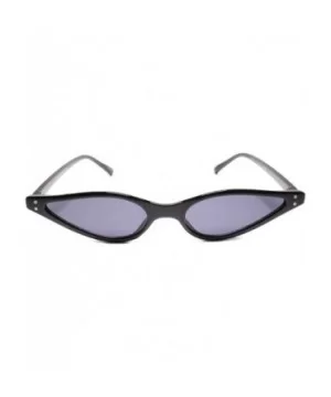 Stylish Womens Pointy Cat Eye Unique Narrow Slim Sunglasses - Black - CK18U2O3WA9 $8.46 Cat Eye