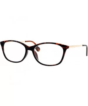 Womens Magnified Reading Glasses Oval Rectangular Designer Frame - Tortoise - CH186UT3QCY $7.99 Oval