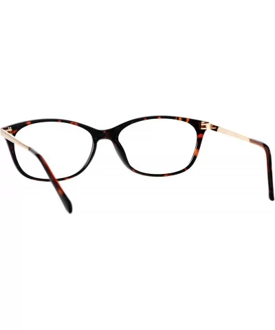 Womens Magnified Reading Glasses Oval Rectangular Designer Frame - Tortoise - CH186UT3QCY $7.99 Oval