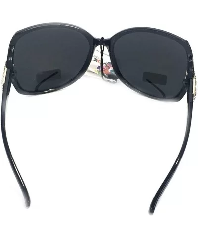 Oversized Vintage Rhinestone Polarized Sunglasses for Women - Black - CD180Z92GO5 $14.92 Oversized