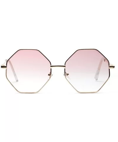 hexagon sunglasses Designer Fashion Sunglasses - Pink - C518A6CTXY0 $8.08 Rectangular