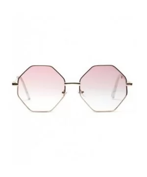 hexagon sunglasses Designer Fashion Sunglasses - Pink - C518A6CTXY0 $8.08 Rectangular