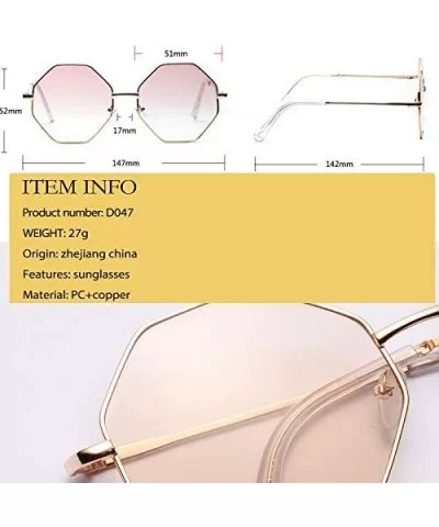 hexagon sunglasses Designer Fashion Sunglasses - Pink - C518A6CTXY0 $8.08 Rectangular