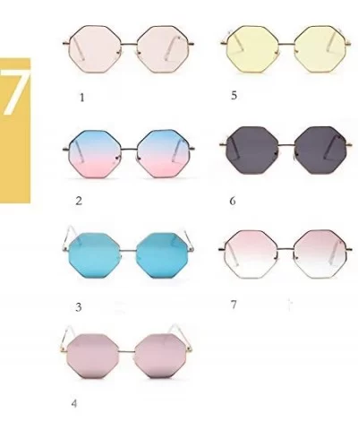 hexagon sunglasses Designer Fashion Sunglasses - Pink - C518A6CTXY0 $8.08 Rectangular