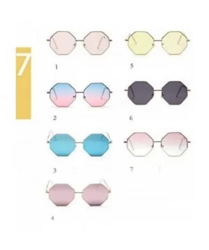 hexagon sunglasses Designer Fashion Sunglasses - Pink - C518A6CTXY0 $8.08 Rectangular