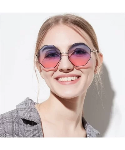 hexagon sunglasses Designer Fashion Sunglasses - Pink - C518A6CTXY0 $8.08 Rectangular