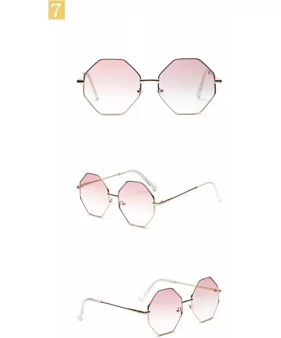 hexagon sunglasses Designer Fashion Sunglasses - Pink - C518A6CTXY0 $8.08 Rectangular