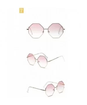 hexagon sunglasses Designer Fashion Sunglasses - Pink - C518A6CTXY0 $8.08 Rectangular