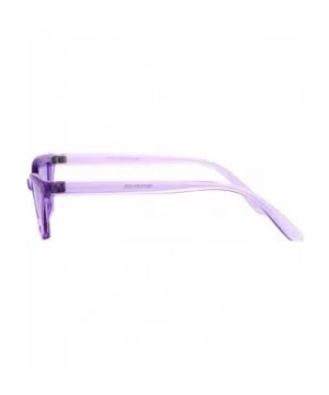 Womens Skinny Sunglasses Trapezoid Shape Cateye Frame Translucent Colors - Purple - CC18K5I5XZ3 $5.34 Rectangular