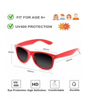 12 Pack Vintage 80's Retro Unisex Neon Sunglasses Party Favors for Kids and Adults - Red - CA198DOA9R8 $9.63 Square