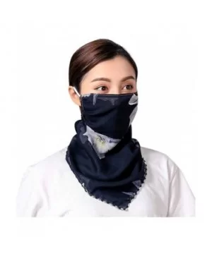 Women's Seamless Chiffon Scarf Sun Protection Dustproof Face Mask Neck Gaiter Scarf Protective Mask with Earloop - CU197U2D25...