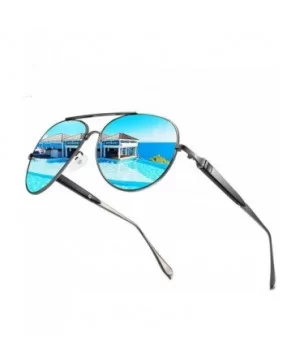 Fashion Sunglasses fishing Driving Sunglasses Brand Men UV400 Polarized Square Metal Frame Male Sun Glasses - CC198RCOMKK $7....