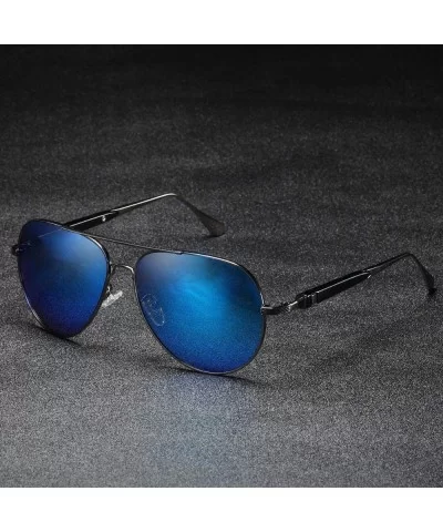 Fashion Sunglasses fishing Driving Sunglasses Brand Men UV400 Polarized Square Metal Frame Male Sun Glasses - CC198RCOMKK $7....