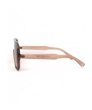 Mens Plastic Shield Racer Retro Gradient Lens Sunglasses - Beige Gradient Brown - C6195773TEY $7.70 Shield