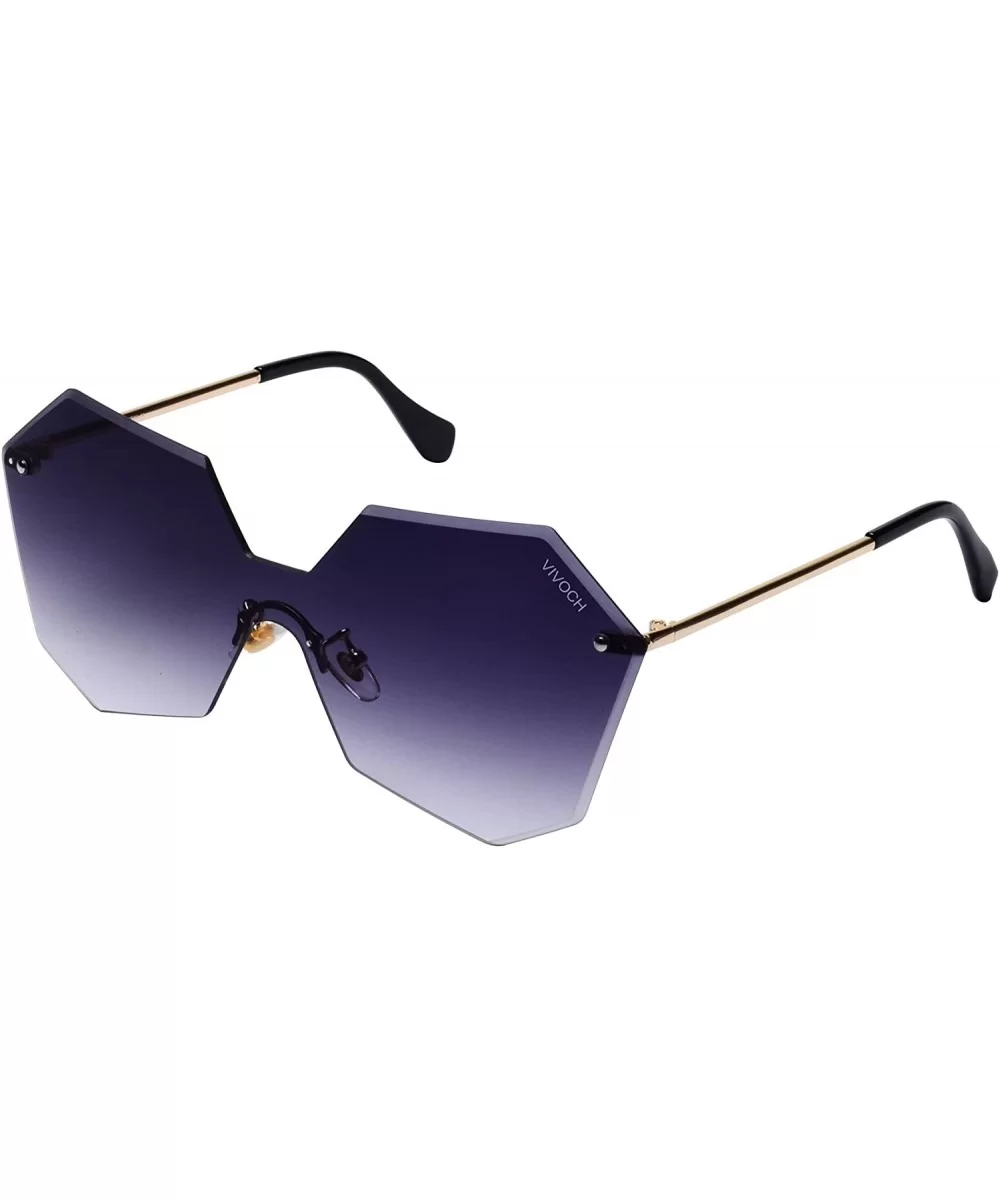 Fashion Sunglasses for Women or Girls with the Cool and Bright Colors of the Ocean - Grey - CM182ATR629 $6.76 Oversized