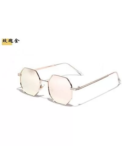 Polygon Sunglasses Luxury Vintage - C2198AACT2T $34.76 Round