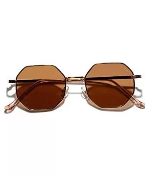 Polygon Sunglasses Luxury Vintage - C2198AACT2T $34.76 Round