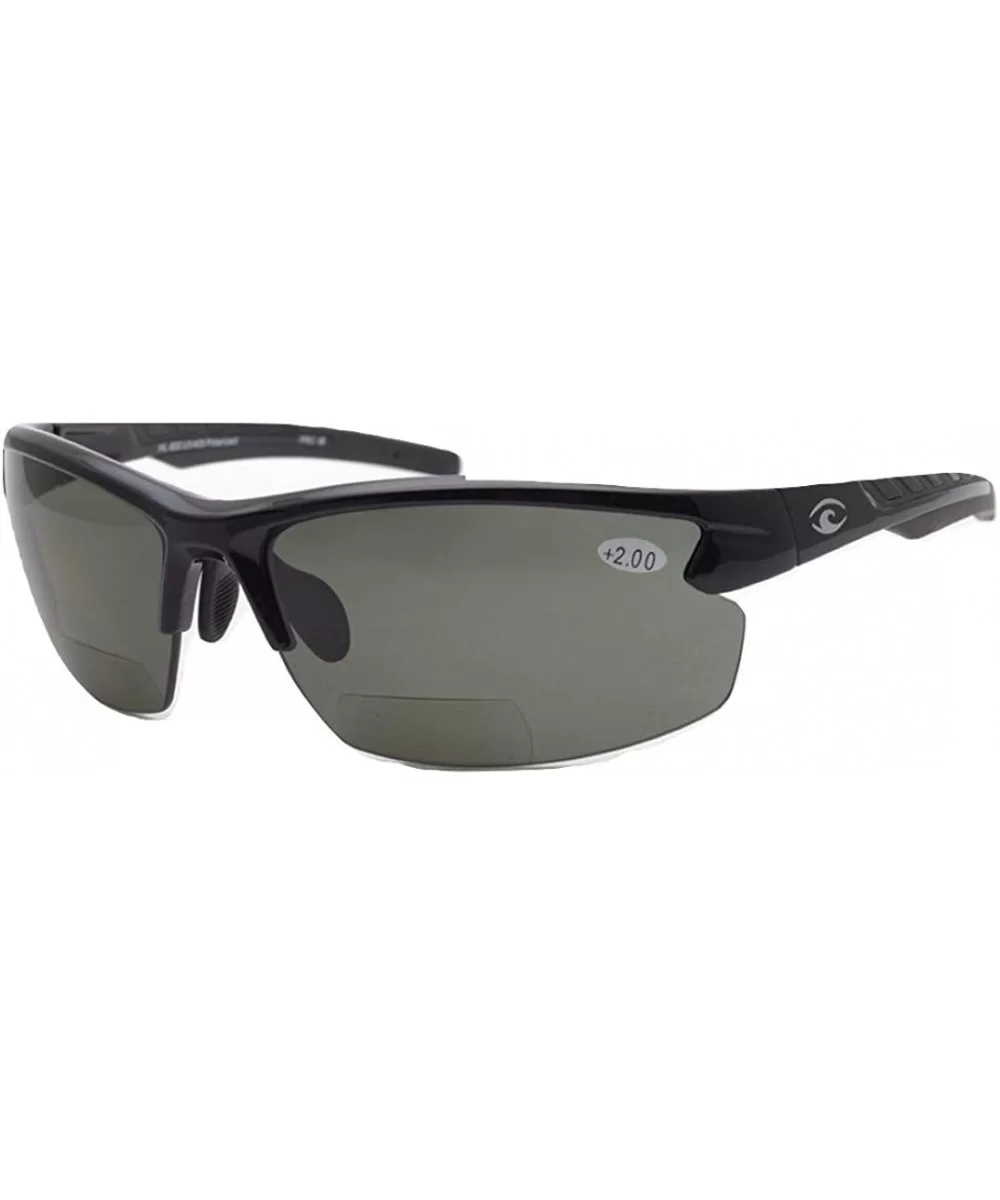 The Wedge Polarized Bifocal Sunglasses - Sunglasses and Sun Readers in One - Black - CT18SZGHCZS $43.36 Rimless