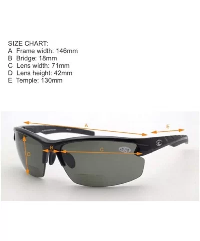 The Wedge Polarized Bifocal Sunglasses - Sunglasses and Sun Readers in One - Black - CT18SZGHCZS $43.36 Rimless