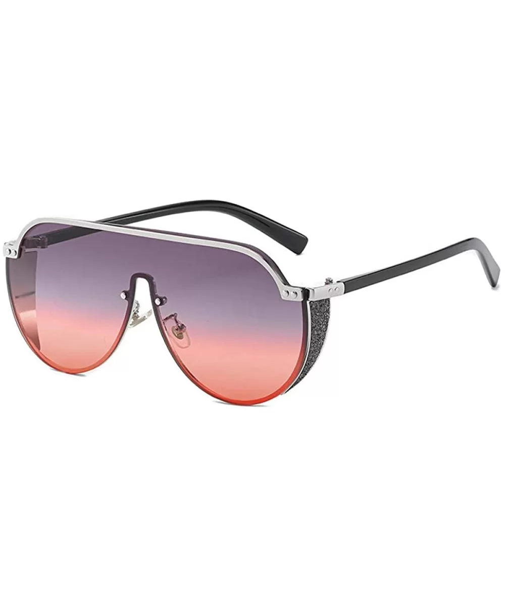 Sunglasses - One Piece - Sunglasses - Personality - Men'S And Women'S Thick-Edged Sunglasses - C818X74N3OK $45.95 Rimless