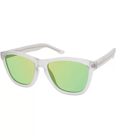 "Olympian" Designer Sunglasses - Clear/Blue - C418SHDUHEQ $20.87 Rectangular