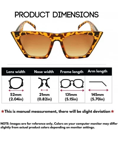 Designer Fashion Cateye Square Sunglasses for Women 100% UV 400 Protection Flat Gradient Color Lens 32409/54118 - CA194OH6C97...