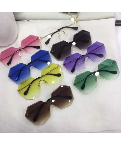 Fashion Sunglasses for Women or Girls with the Cool and Bright Colors of the Ocean - Grey - CM182ATR629 $6.76 Oversized