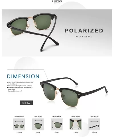 Mens Semi Rimless Sunglasses Polarized Womens UV 400 Protection with Case - G27-grey Green - C5196M7U2DN $8.26 Wayfarer