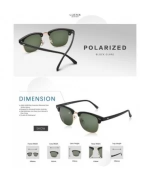 Mens Semi Rimless Sunglasses Polarized Womens UV 400 Protection with Case - G27-grey Green - C5196M7U2DN $8.26 Wayfarer