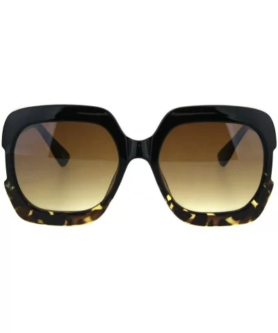 Womens Thick Plastic Butterfly Diva Sunglasses - Black Tortoise Brown - CN18H6QOI3Y $8.49 Butterfly