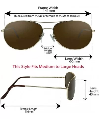 Dark Tinted Bifocal Aviator Sunglass Readers Wide Frame Metal Wire - Gold - C41936G0OEC $7.91 Oval