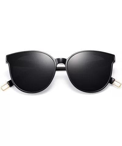 Fashion Polarized Round Sunglasses for Women Men Retro Oversized Vintage Shades - CF18ORCI083 $9.33 Oversized