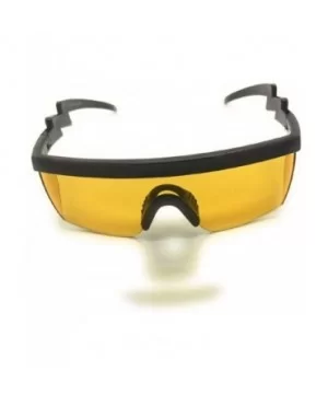 Retro Rainbow Mirrored Lens ZigZag Sunglasses Cheaper than Pit Vipers Goggle Style - Black Yellow - CO18XIG6T6C $7.88 Semi-ri...