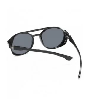 Retro Round Polarized Sunglasses Fashion Sun Glasses Classic Glasses for Women UV400 - Black - C319074H6KE $7.64 Rimless