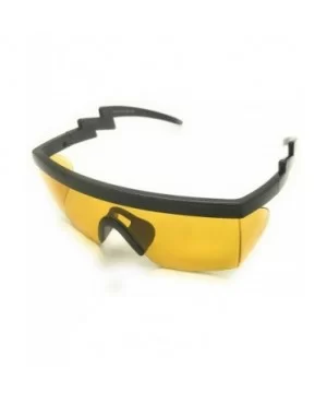 Retro Rainbow Mirrored Lens ZigZag Sunglasses Cheaper than Pit Vipers Goggle Style - Black Yellow - CO18XIG6T6C $7.88 Semi-ri...