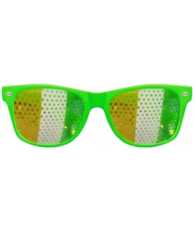 St. Patrick's Day Green Irish Adult Festival Funny Shamrock Green Hat Glasses - C - CV18ODZGCQZ $5.21 Oversized