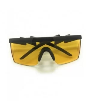 Retro Rainbow Mirrored Lens ZigZag Sunglasses Cheaper than Pit Vipers Goggle Style - Black Yellow - CO18XIG6T6C $7.88 Semi-ri...