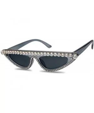 Diamond Sunglasses Studded Rhinestones Protection - C218I4EX30Z $13.15 Goggle