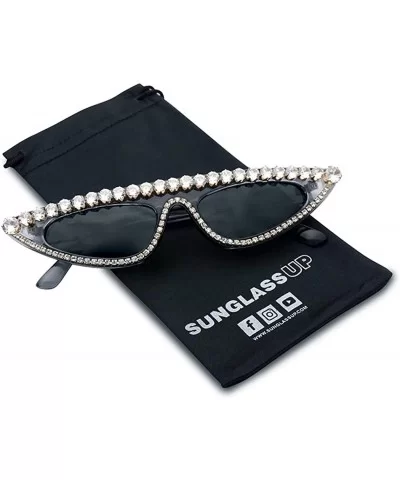 Diamond Sunglasses Studded Rhinestones Protection - C218I4EX30Z $13.15 Goggle