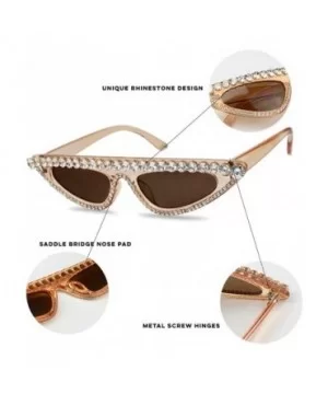 Diamond Sunglasses Studded Rhinestones Protection - C218I4EX30Z $13.15 Goggle