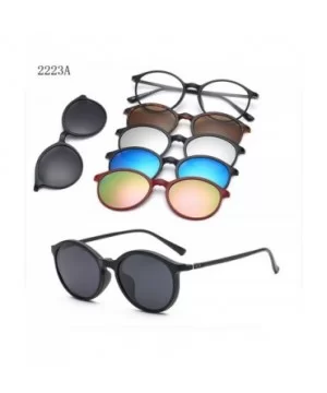 5 Lenes Magnet Sunglasses Clip Mirrored Glasses Men Polarized Custom Prescription Myopia - Ct2223a - C0198ZSYOIE $25.28 Overs...