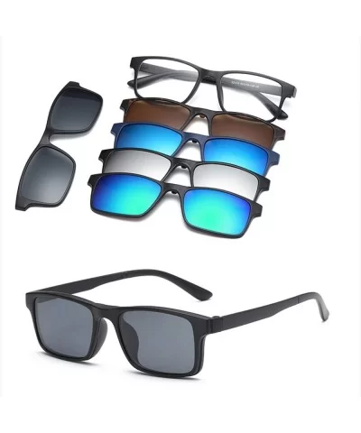 5 Lenes Magnet Sunglasses Clip Mirrored Glasses Men Polarized Custom Prescription Myopia - Ct2223a - C0198ZSYOIE $25.28 Overs...