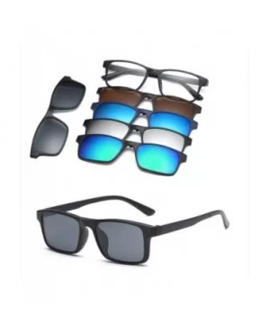 5 Lenes Magnet Sunglasses Clip Mirrored Glasses Men Polarized Custom Prescription Myopia - Ct2223a - C0198ZSYOIE $25.28 Overs...