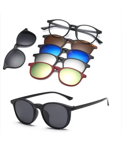 5 Lenes Magnet Sunglasses Clip Mirrored Glasses Men Polarized Custom Prescription Myopia - Ct2223a - C0198ZSYOIE $25.28 Overs...