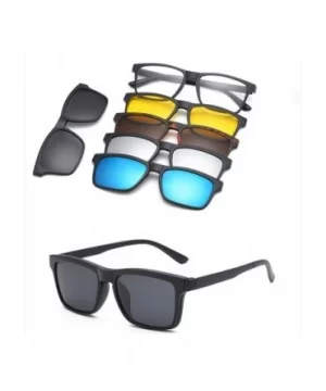 5 Lenes Magnet Sunglasses Clip Mirrored Glasses Men Polarized Custom Prescription Myopia - Ct2223a - C0198ZSYOIE $25.28 Overs...