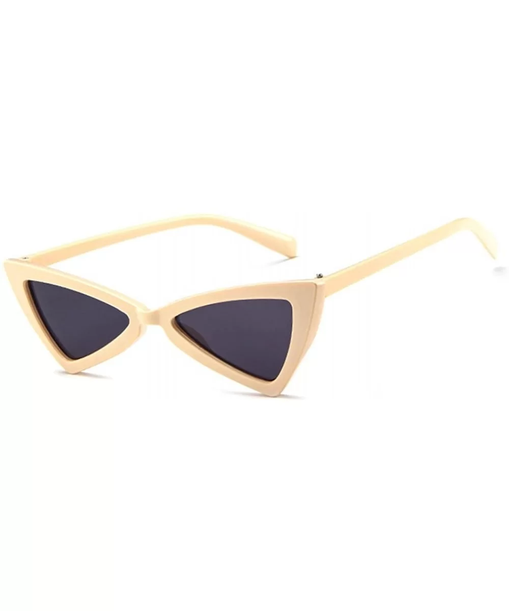 MOD-Style Cat Eye Series Triangle Sun Glasses Glare-proof Glasses - Yellow - CS189SAZOE4 $16.03 Square