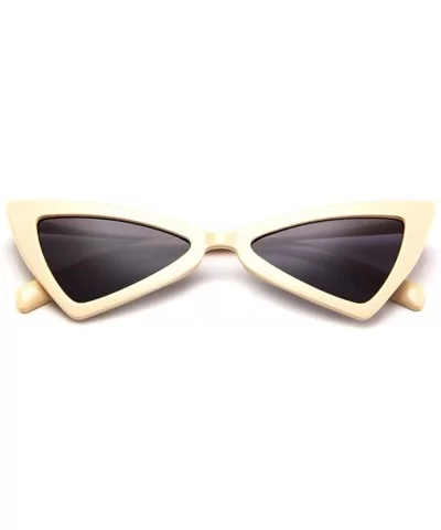 MOD-Style Cat Eye Series Triangle Sun Glasses Glare-proof Glasses - Yellow - CS189SAZOE4 $16.03 Square