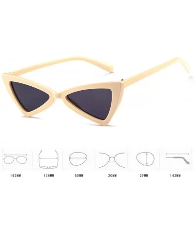 MOD-Style Cat Eye Series Triangle Sun Glasses Glare-proof Glasses - Yellow - CS189SAZOE4 $16.03 Square