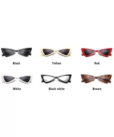 MOD-Style Cat Eye Series Triangle Sun Glasses Glare-proof Glasses - Yellow - CS189SAZOE4 $16.03 Square