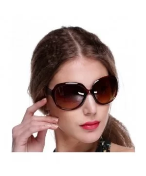 Women's Retro Vintage Style Shades Fashion Oversized Sunglasses Outdoor Driving Eyewear Glasses - Brown - CZ18U20RAAG $4.20 O...